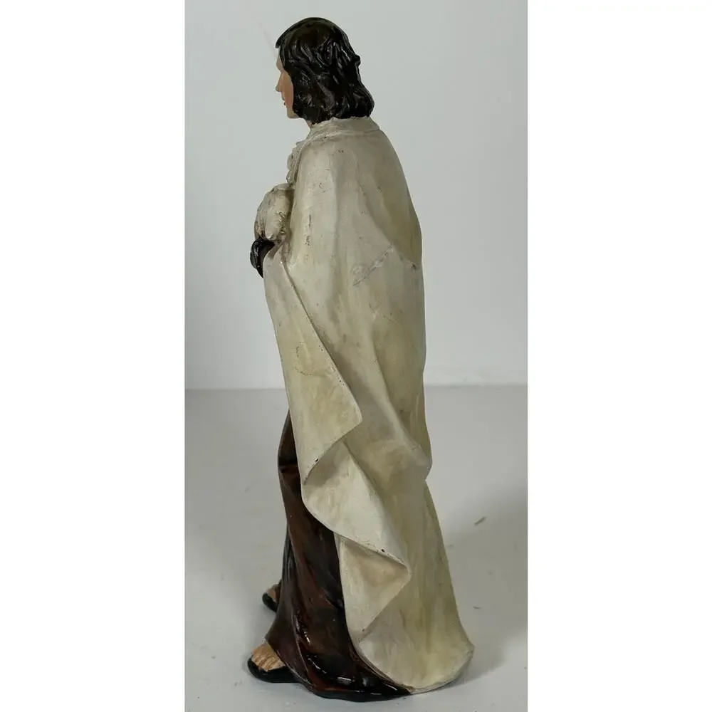 Shepherd holding Lamb Figurine Nativity Manager Religious Christmas Decor 9.5H